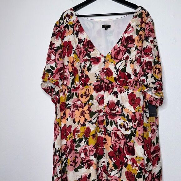 Maree Pour Toi Plus Floral Button Front Maxi Dress Size 26 - Picture 4 of 10